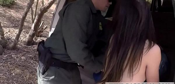  Fake cop married Pale Cutie Banging on the Border